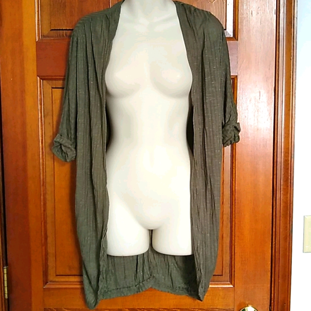 Rue21 Green XS dolman sleeved cardigan